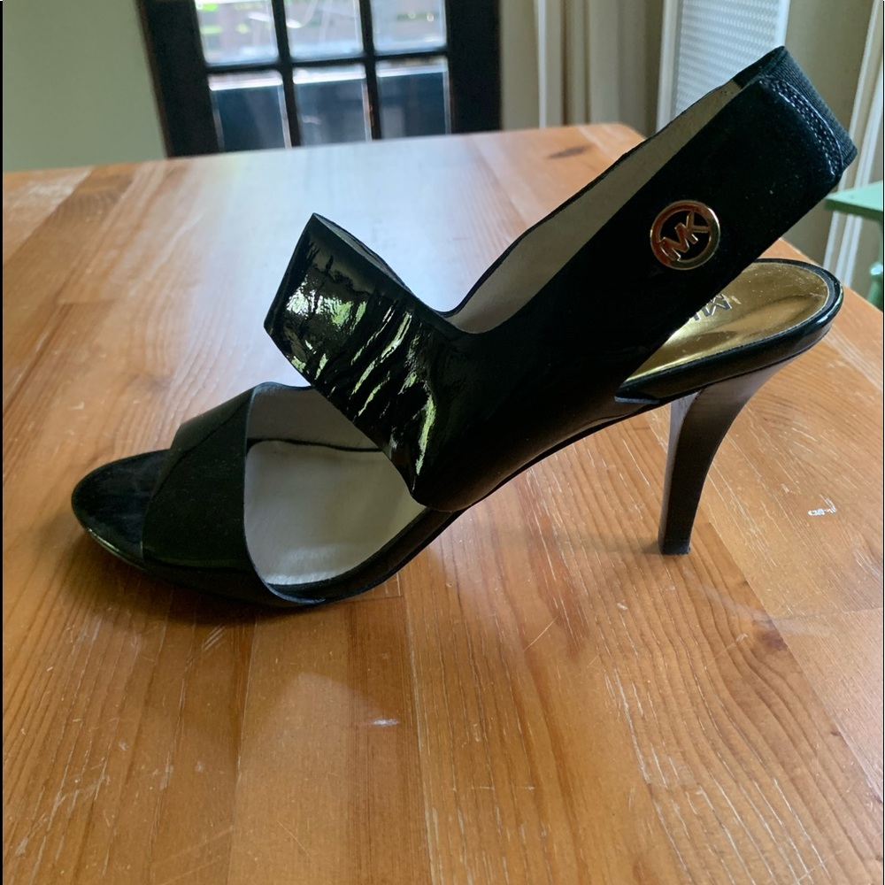 Michael Kors black strap heeled sandal
